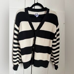 Future Collective x Khalana Barfield black and white striped cardigan. Size S.